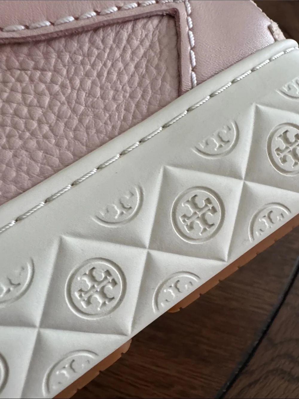 Tory Burch ladybug blush Pink Platform Leather Sneakers